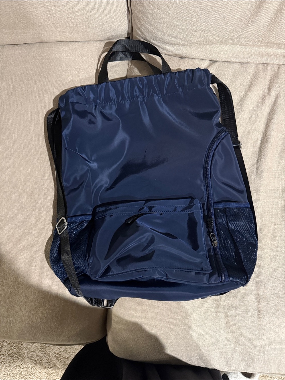 Navy Men’s Lightweight Nylon Backpack Sling